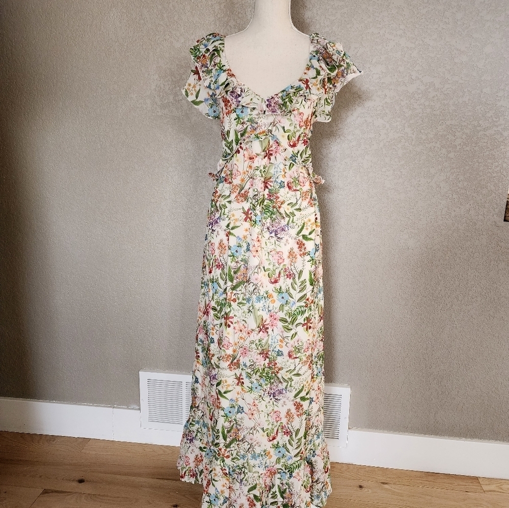 & Other Stories Floral Maxi Backless Dress - Picture 2 of 12